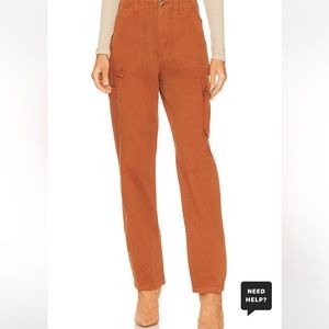 Pistola Cassie Cargo High Rise Pant in Spicy Brown size 26
